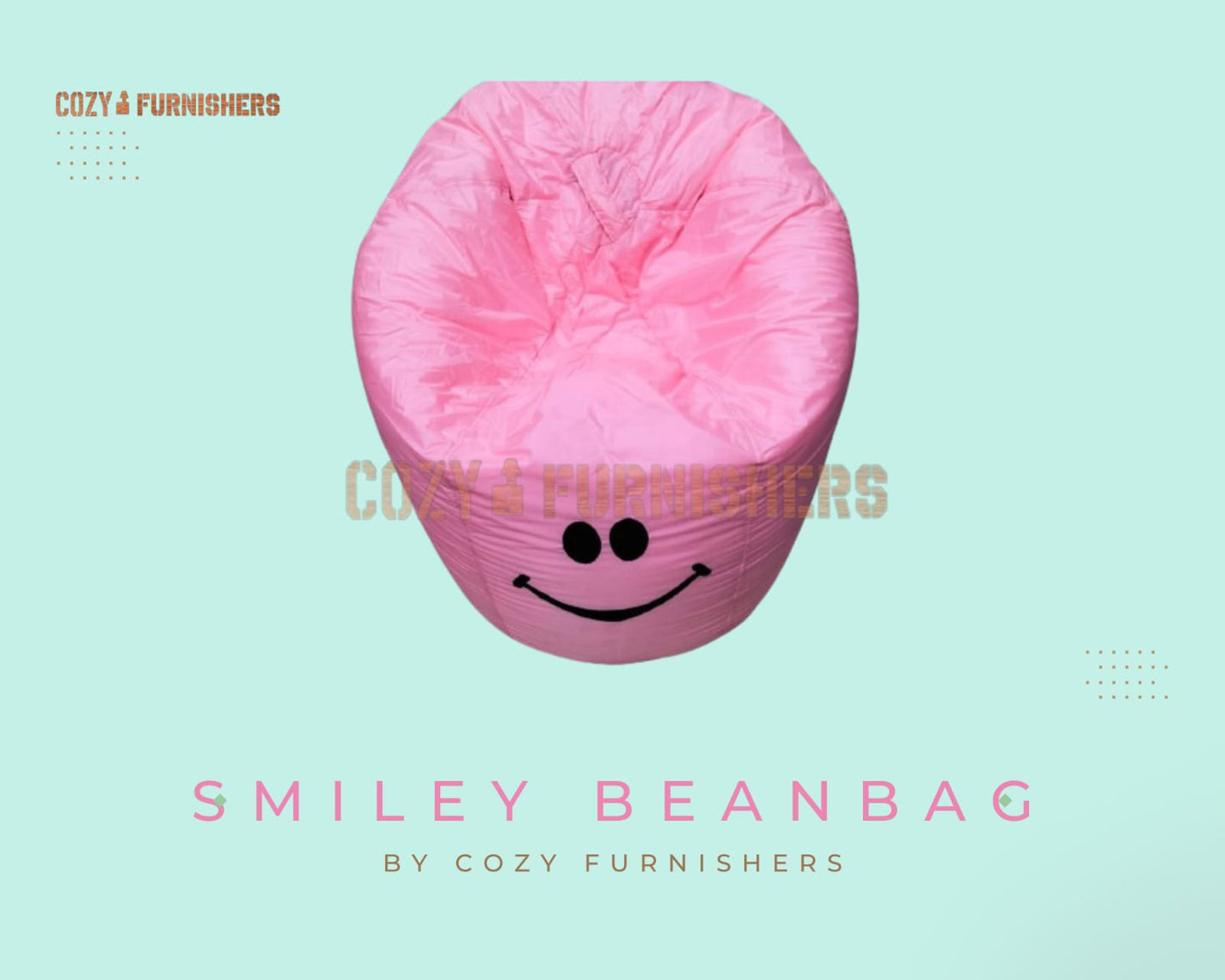 "HappyVibe Smiley Bean Bag – Cozy Comfort Seating"