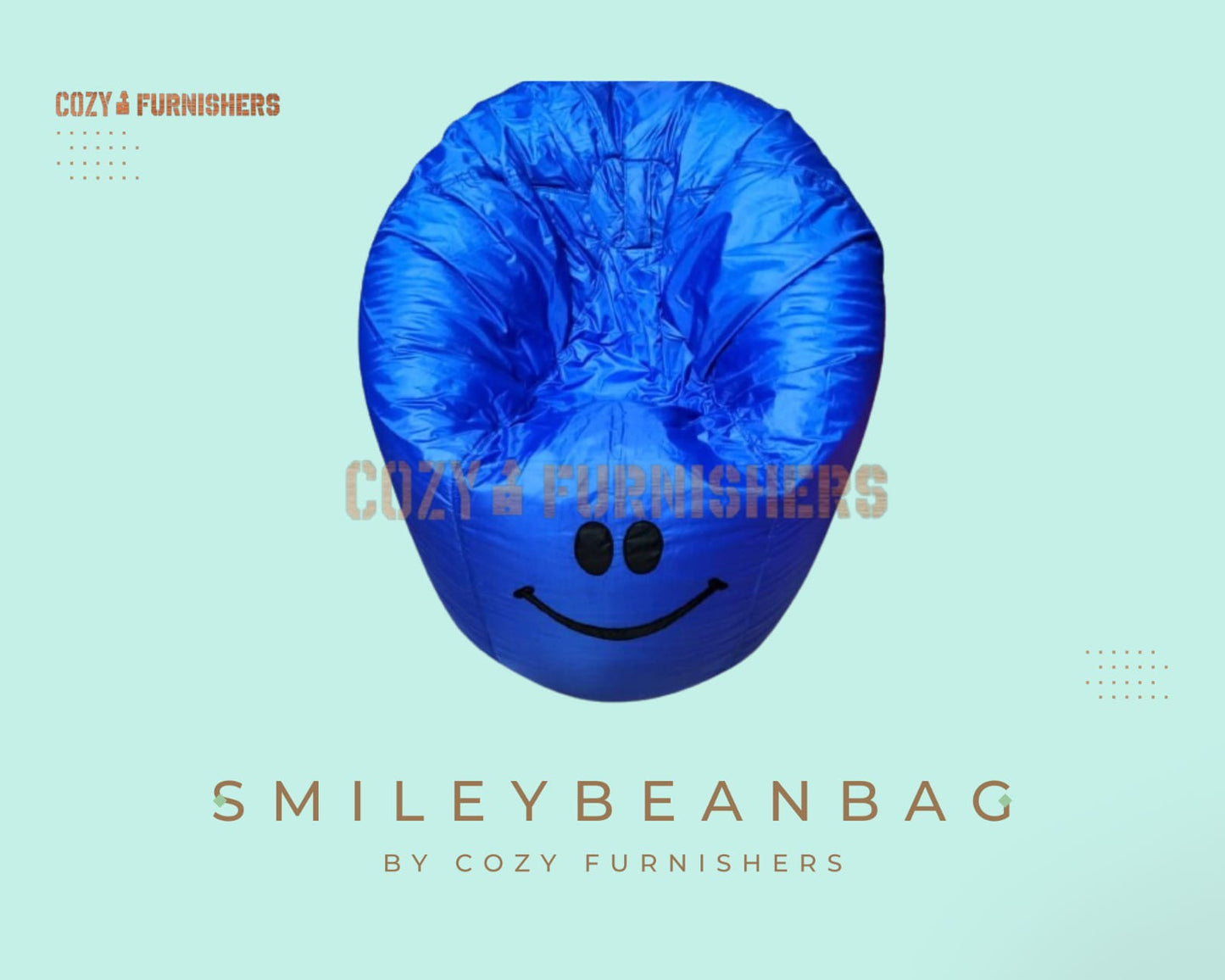 "HappyVibe Smiley Bean Bag – Cozy Comfort Seating"