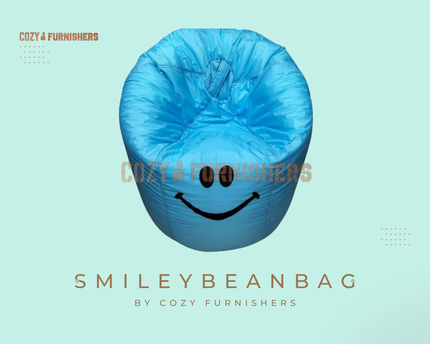 "HappyVibe Smiley Bean Bag – Cozy Comfort Seating"