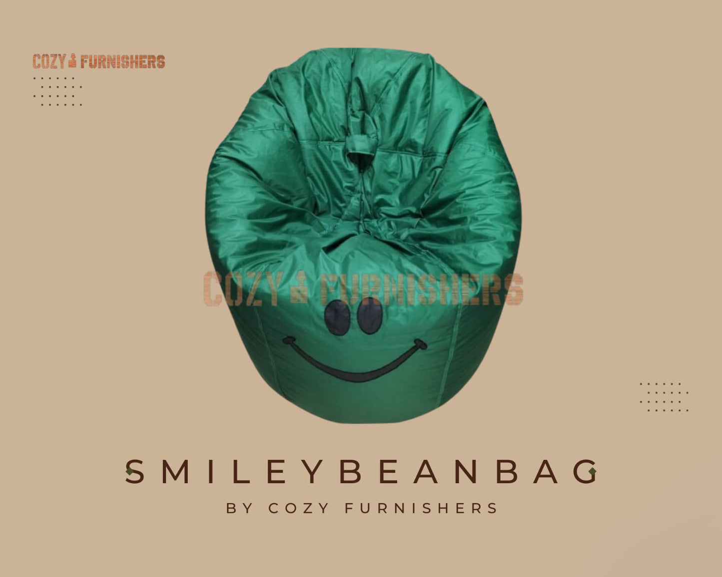 "HappyVibe Smiley Bean Bag – Cozy Comfort Seating"