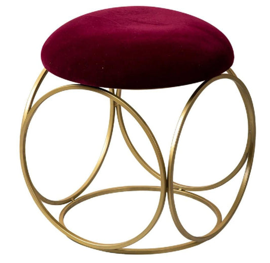 "Modern gold metal  Stool with Plush exclusive colors Seat"( 2 PCS )