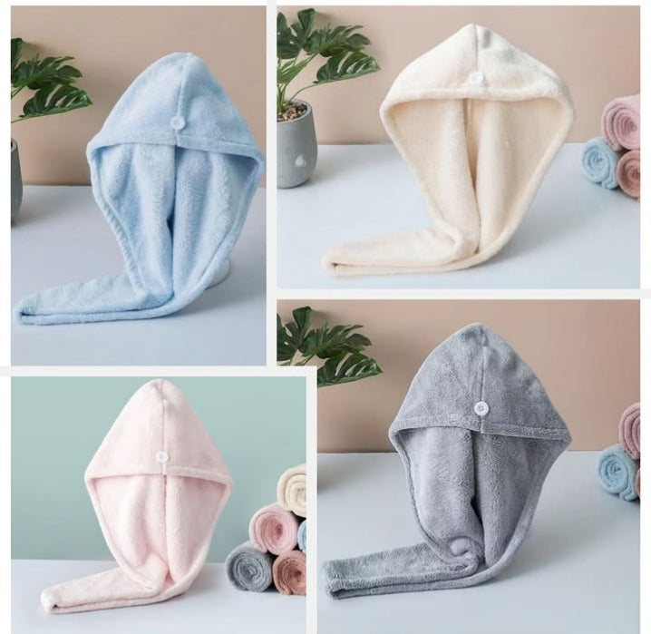 Luxury Soft Hair Ktex Turban Towel – Quick Dry, Anti-Frizz Wrap for Women