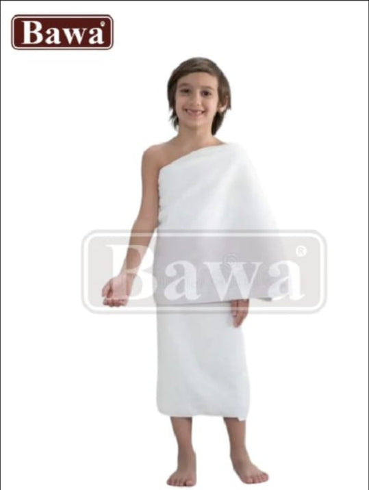 "Bawa Kids towel ihram – Soft & Lightweight Hajj and Umrah Wear"