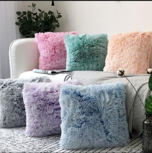 "Luxury China Fur Cushion Cover – 1 Piece Soft & Stylish Decor"