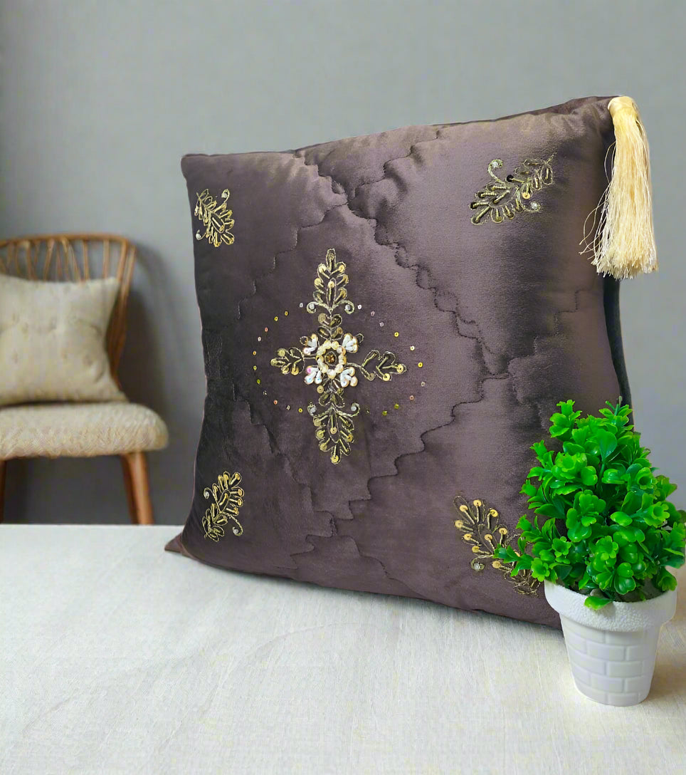 "Handmade Decorative Cushion Covers – Elegant & Durable Home Décor" (JUST 1 PCS )