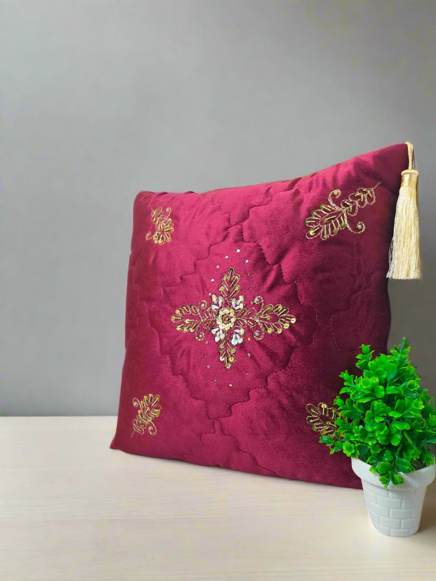 "Handmade Decorative Cushion Covers – Elegant & Durable Home Décor" (JUST 1 PCS )