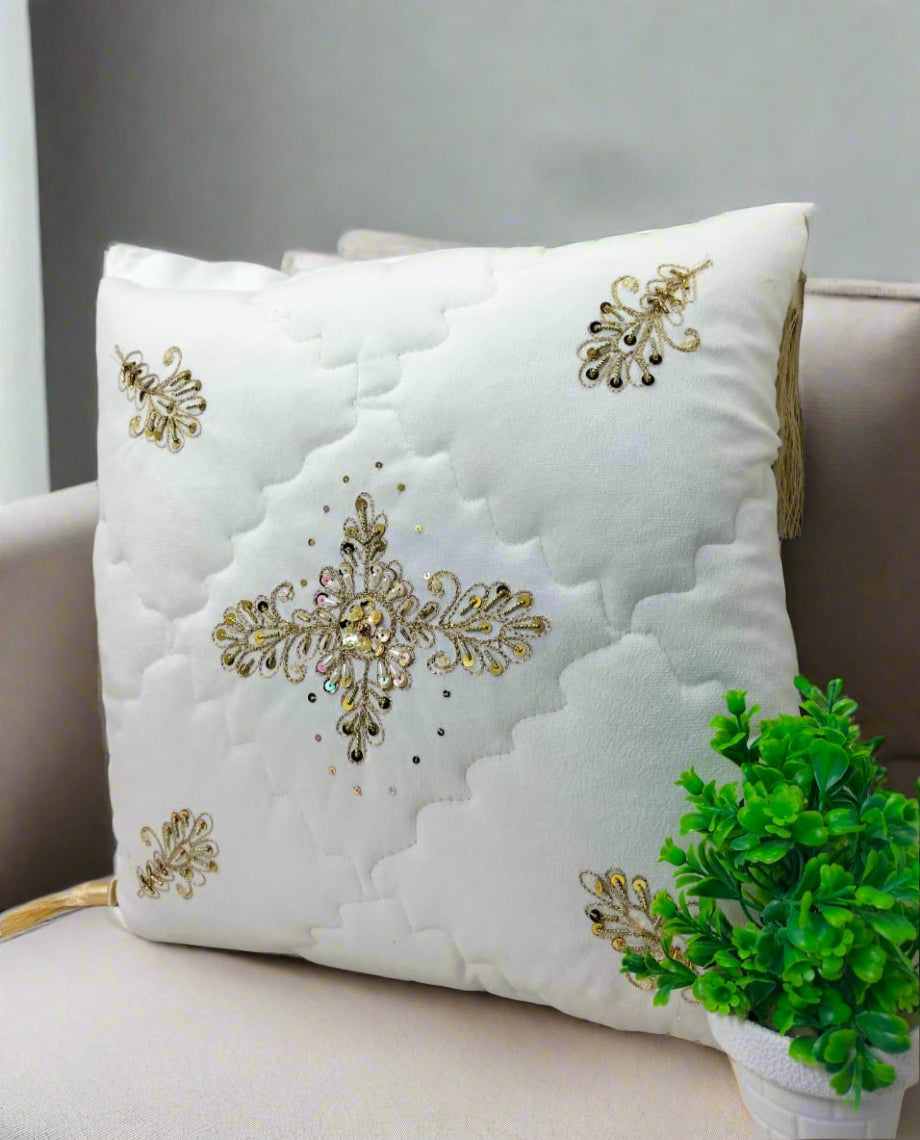 "Handmade Decorative Cushion Covers – Elegant & Durable Home Décor" (JUST 1 PCS )