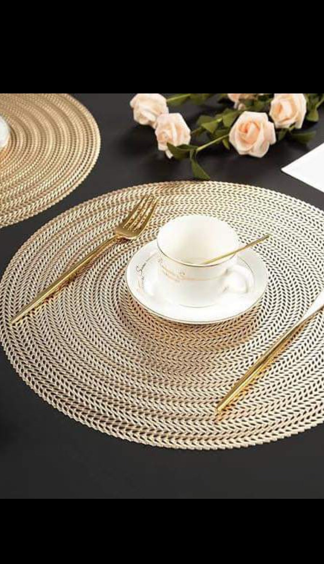 “CrystalShield Plastic Dining & side Table Mats – Waterproof & Easy Clean”