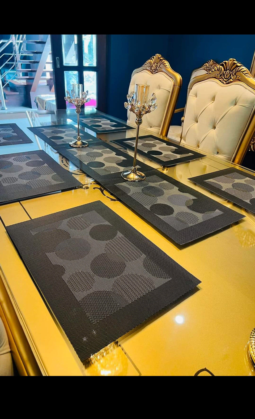 “EleganceShield Dining Table Mats Set – Heat Resistant & Easy Clean”