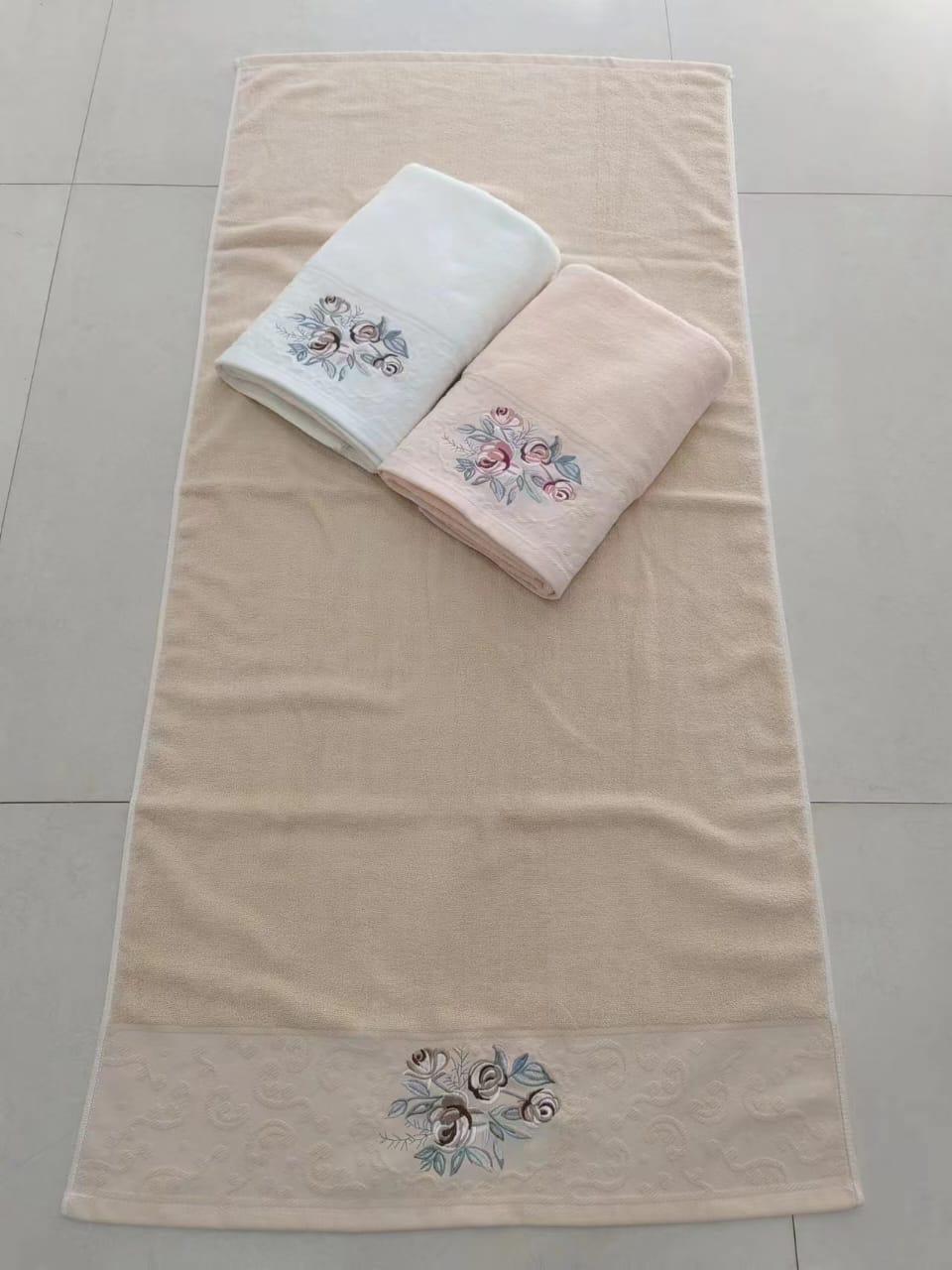 Luxury China Cotton Towels – 2 Pcs Soft & Absorbent Set