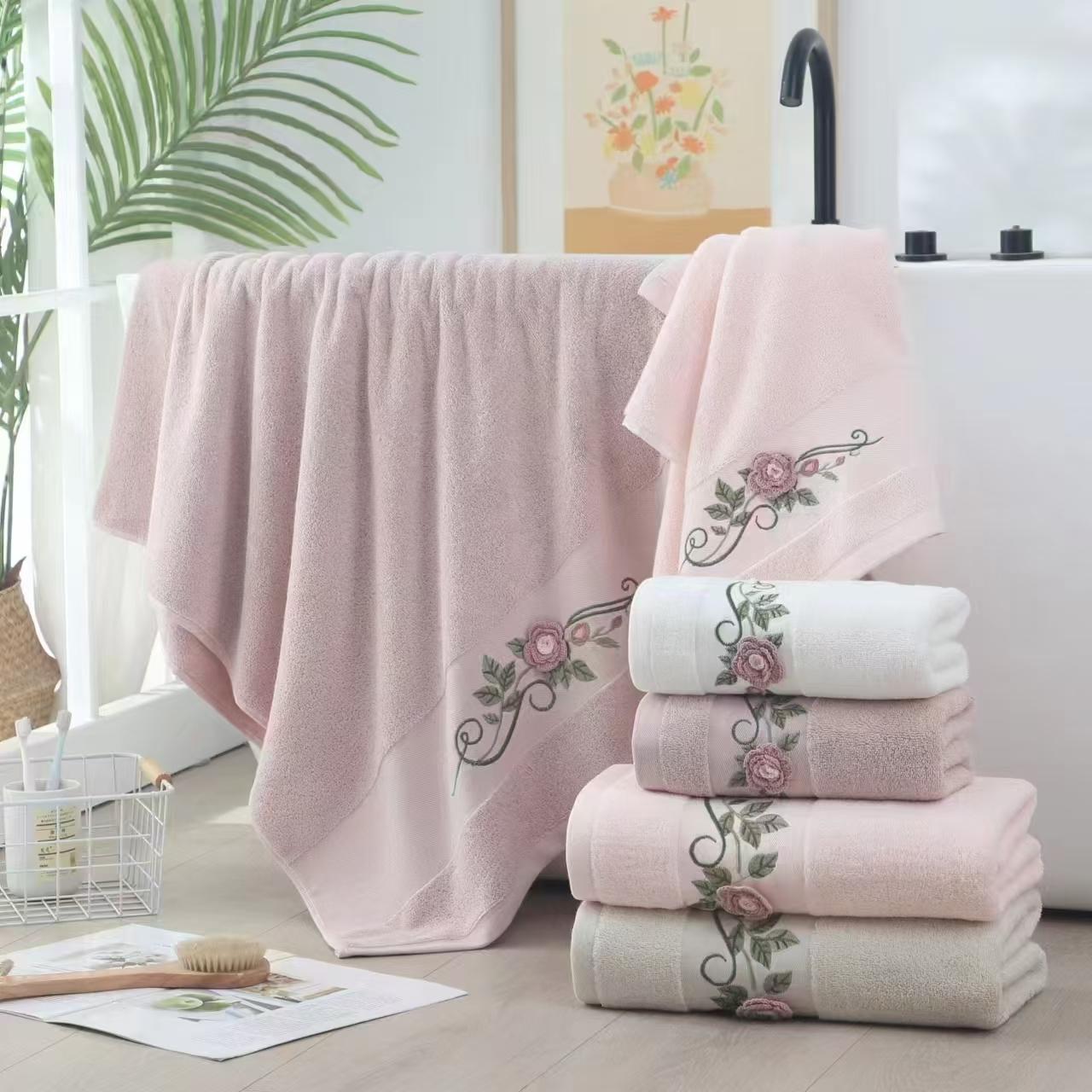 Luxury China Cotton Towels – 2 Pcs Soft & Absorbent Set
