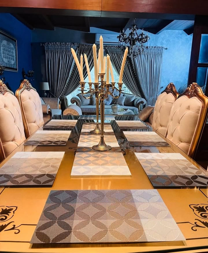 “EleganceShield Dining Table Mats Set – Heat Resistant & Easy Clean”