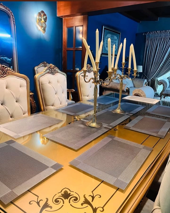 “EleganceShield Dining Table Mats Set – Heat Resistant & Easy Clean”