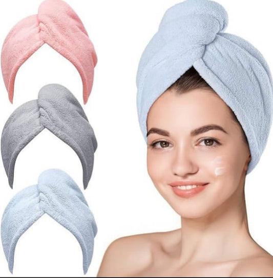 Luxury Soft Hair Ktex Turban Towel – Quick Dry, Anti-Frizz Wrap for Women