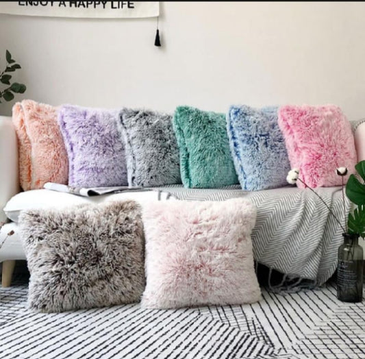 "Luxury China Fur Cushion Cover – 1 Piece Soft & Stylish Decor"