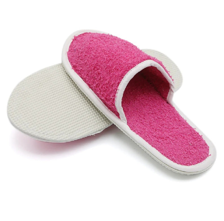 “SpaLuxe Terry Towel Slippers – Breathable & Soft Fit”