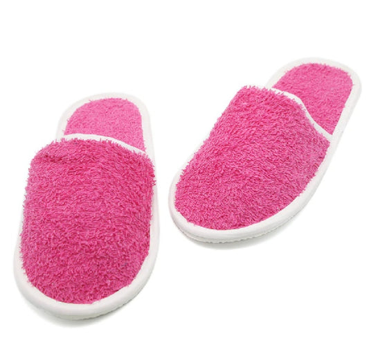 “SpaLuxe Terry Towel Slippers – Breathable & Soft Fit”