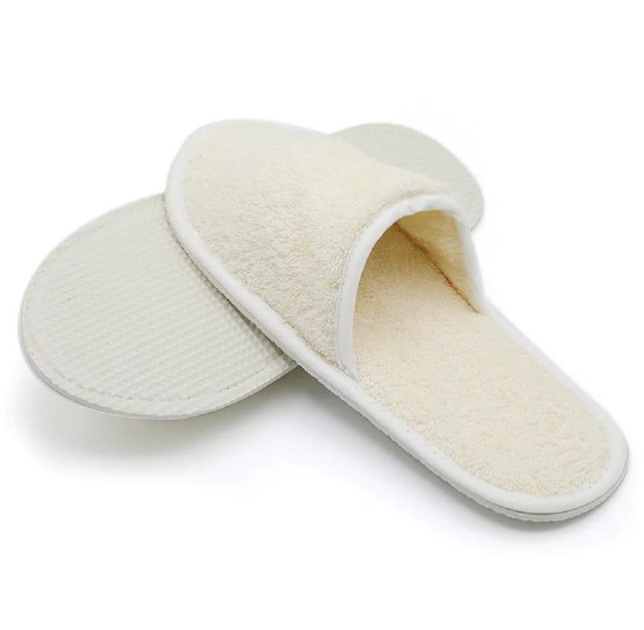 “SpaLuxe Terry Towel Slippers – Breathable & Soft Fit”
