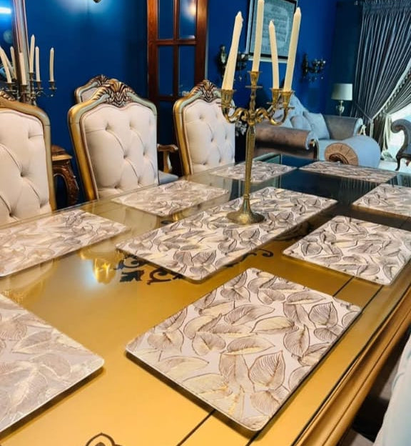 “EleganceShield Dining Table Mats Set – Heat Resistant & Easy Clean”