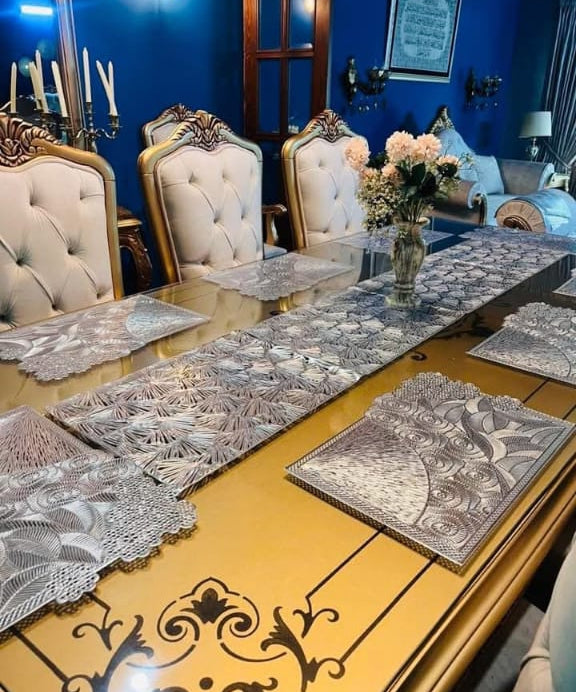“EleganceShield Dining Table Mats Set – Heat Resistant & Easy Clean”